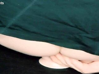 Trans woman rides a dildo passionately