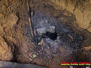 Stepmother Shows Naked Body, Gets Juicy Pussy Deeply Fucked After Bush Hunting