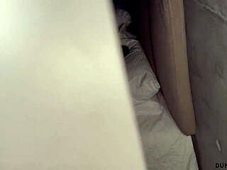 Babe Masturbates with Monster Cock Before Fucking