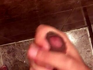 Much cum brazilian dick in solo masturbation