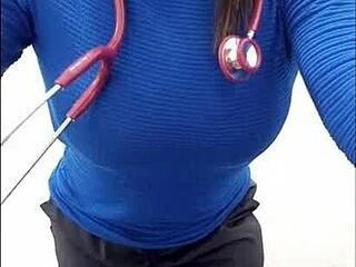 Real porno of Latina nurse in hospital office with boss