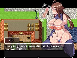 Hrpg rookie knight rathi 002 in bunny outfit during group gangbang with blowjob