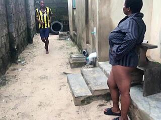 Outdoor sex gone wrong with this curvy babe, what a mess haha! 😂