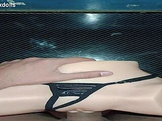 Trailer Candy in black lingerie! Huge pussy close-up 😍