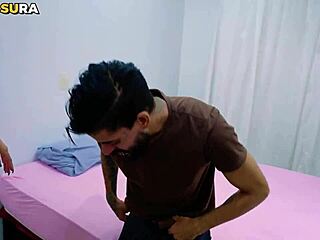 Cuckold tolerates big cock in wife's body.