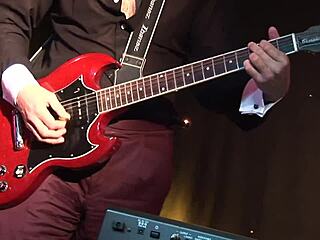 the guitarist fucks cute blonde lassie and sprays urine on her body