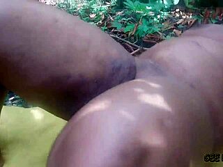 ebony babe fucked with sweet soft doggy style action