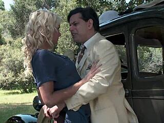 Outdoor fucking Natasha Marley with cumshot