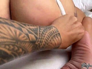 Brazilian latina fucks photographer in homemade cowgirl on balcony