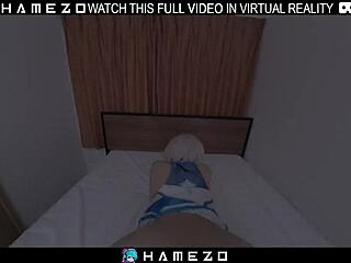 Naughty Asian Teen 18+ Kanna Sakura DOMINATES with VR Sex Toy