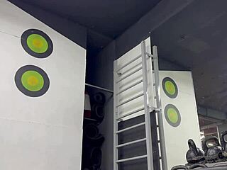 Another Day at Gym Turns Wet and Wild for Brunette