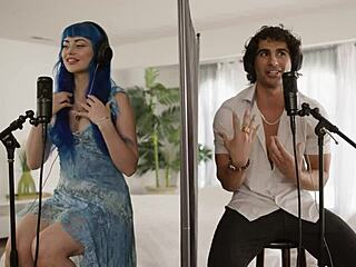 big bootied jewelz blue rides hard on hot blind date in missionary.