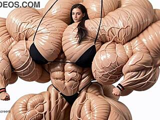 natasha's muscles swell huge at pump factory