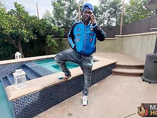 redhead busty cougar peaches gets her wet pussy slammed by rome major in wild black lover action