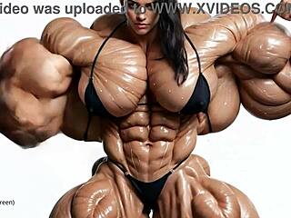 natasha's muscles swell huge at pump factory