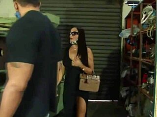 Latina Brunette Flashes Pussy And Assfucks Mechanic In Workshop!