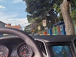 prostitute jerks off in public car while seeking hard dick info