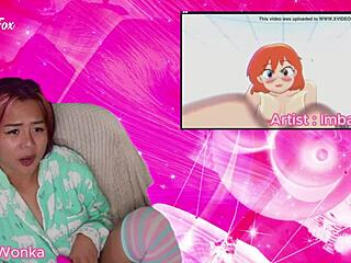 anime babes inflating, exotiqfox goonin with solo hentai reaction