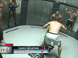 Hot black busty girl gets banged by danny mountain's monster cock.