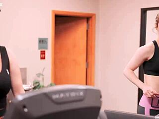 Gym Lesbian Licks Pussy After Meeting