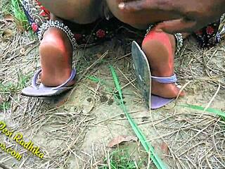 Indian Couple Enjoys Wild Sex In The Jungle Forest Outdoors!