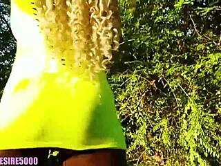 Дебела ебони беба сиса и јебе огромни црни курац у кућном клипу!