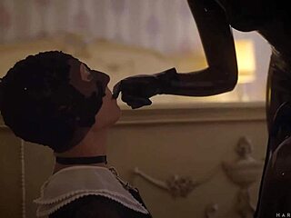 slave bent over for group bang?