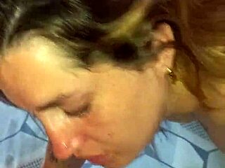 Watch this morning blowjob turn nasty with a big ass latina sucking black cock for cumshot