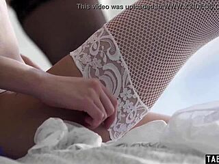 Blue Angel and Rebecca Volpetti caress passionately!