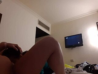 girlfriend fucked hard in mouth and pussy with cum in hotel lesbian scene