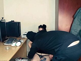 I couldn't pay rent, so the landlord groped my tits and tight pussy.