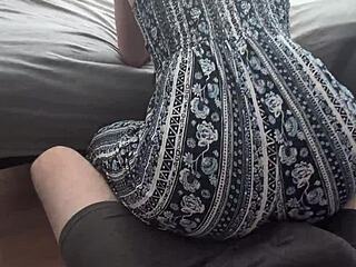 Cute Babe Bounces Big Ass on Cock While Dressed.