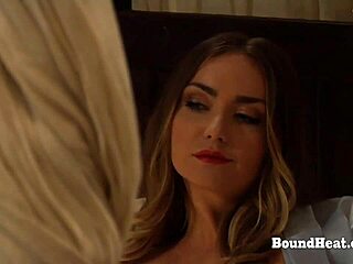 Busty Lesbian Slave Whipped Hard in Bondage