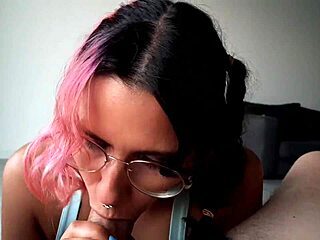 Blow Job Session with Huge Cock Turns Sloppy