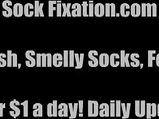 PEEL MY SWEATY SOCKS OFF FOR ME AND LICK MY FEET!