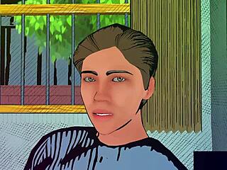 Step-son catches step-mother touching herself in bathroom.