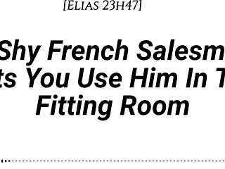 Shy French salesman pulled into fitting room for wild ride