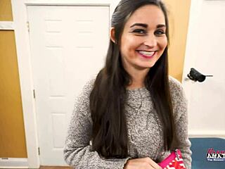 i watch brunette hottie elliot suck dick and get her wet pussy fucked deep, she swallows cum