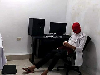 This perverted doctor couldn’t resist after treating a cute Latina patient. He masturbates in the hospital room.