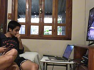 Hey, let me watch the game, woman, can't take it!