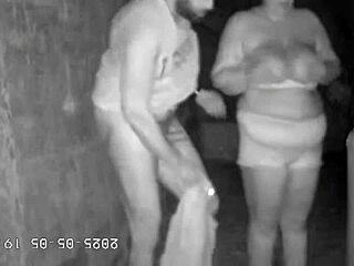 hidden camera catches stepmom banging stepson in alley