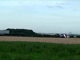 Petite teen 18+ takes cum on face in wild public gangbang