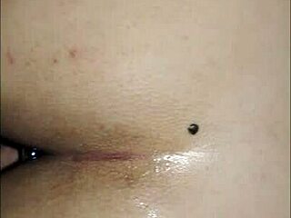 Latina plays with toy for first anal time