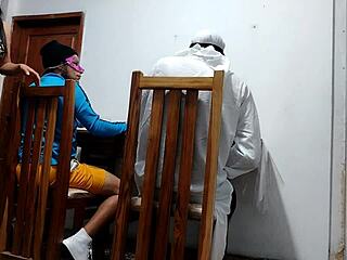 my sheikh's friend banged the waitress right on the table.