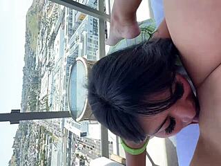 asian besties nicole and ember go down on balcony 😍