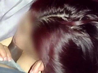 Hey, sucking my neighbor’s tasty cock during movie night!