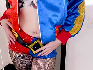 arielle aquinas harley quinn look-alike huge cock blowjob and cum swallow using fleshlight