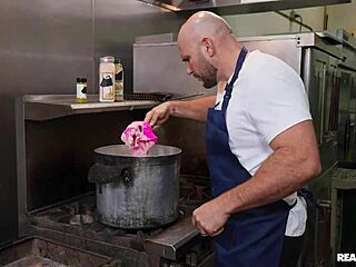 Reality Kings Presents Wild Restaurant FFM with Titty Fuck, Cumshot, and Cum Swapping Action