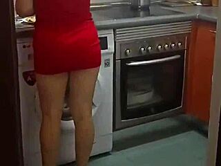 Best stepmom kitchen creampie fuck