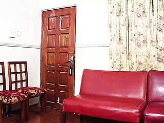 Two students banging hard in staff office after hours